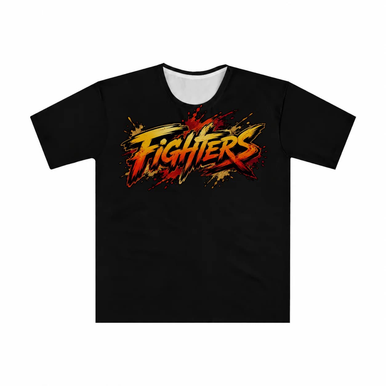 Wing Chun Men black performance tee garment front mockup