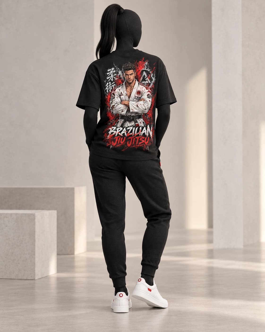 BJJ · Fighters Dark Series · Black · back