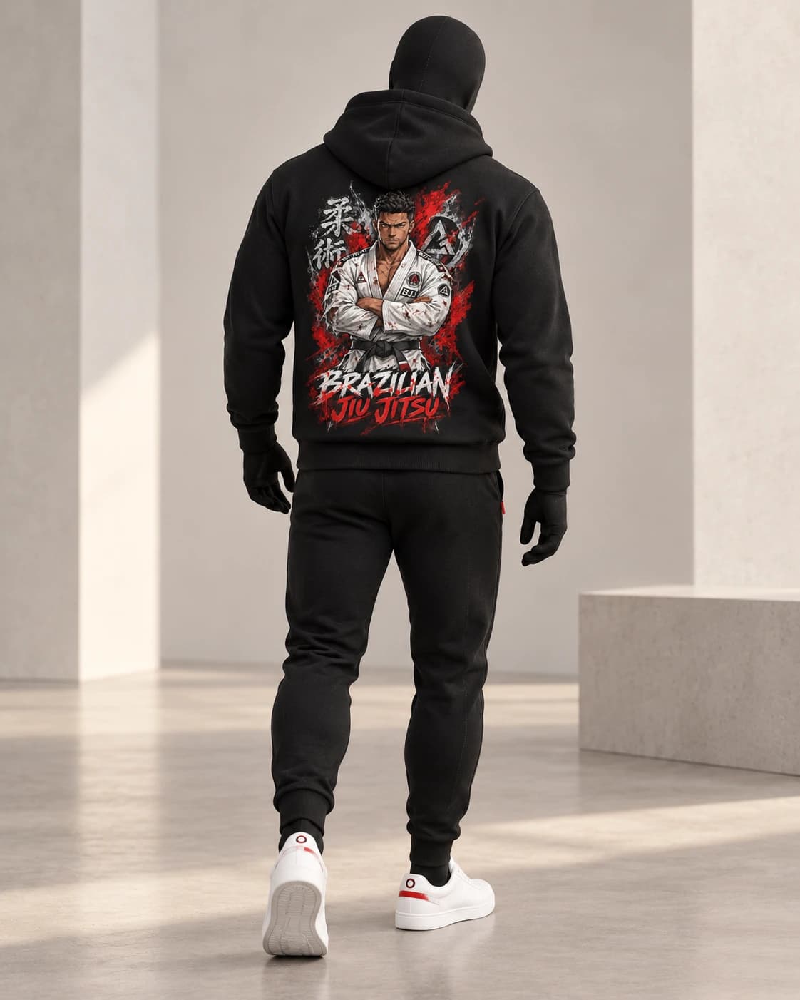 BJJ · Fighters Dark Series · Black · back