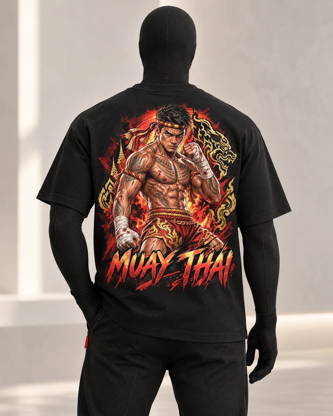 Muay Thai · Fighters Dark Series · Black · back