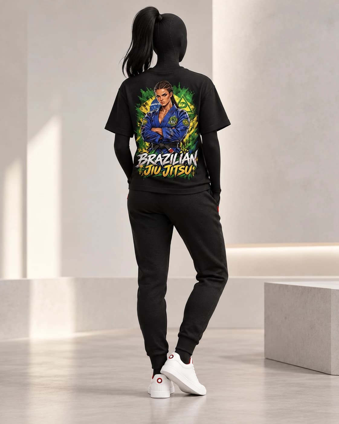 BJJ · Fighters Dark Series · Black · back