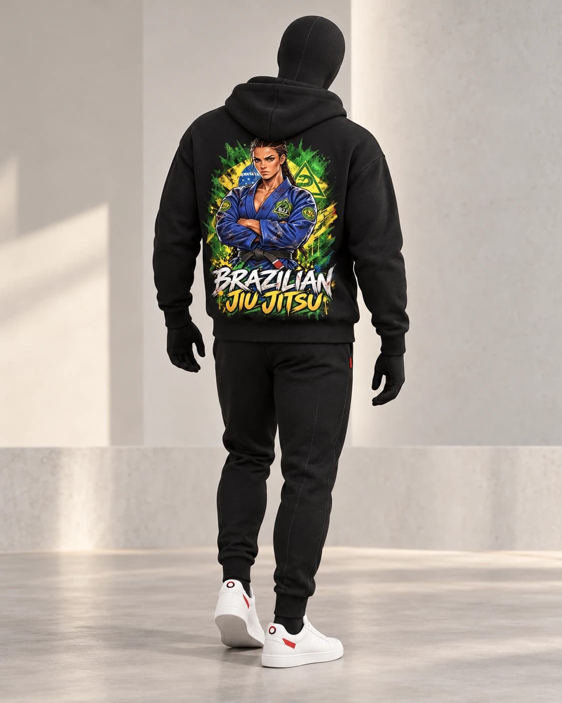 BJJ · Fighters Dark Series · Black · back
