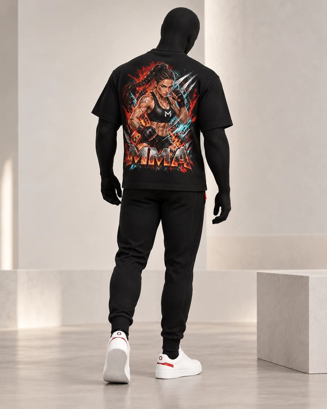 MMA · Fighters Dark Series · Black · back