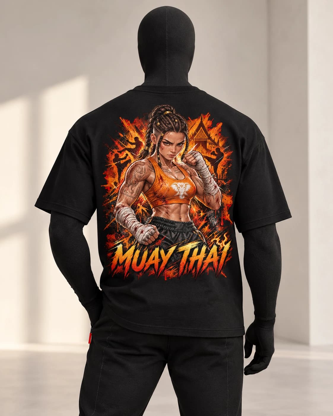 Muay Thai · Fighters Dark Series · Black · back