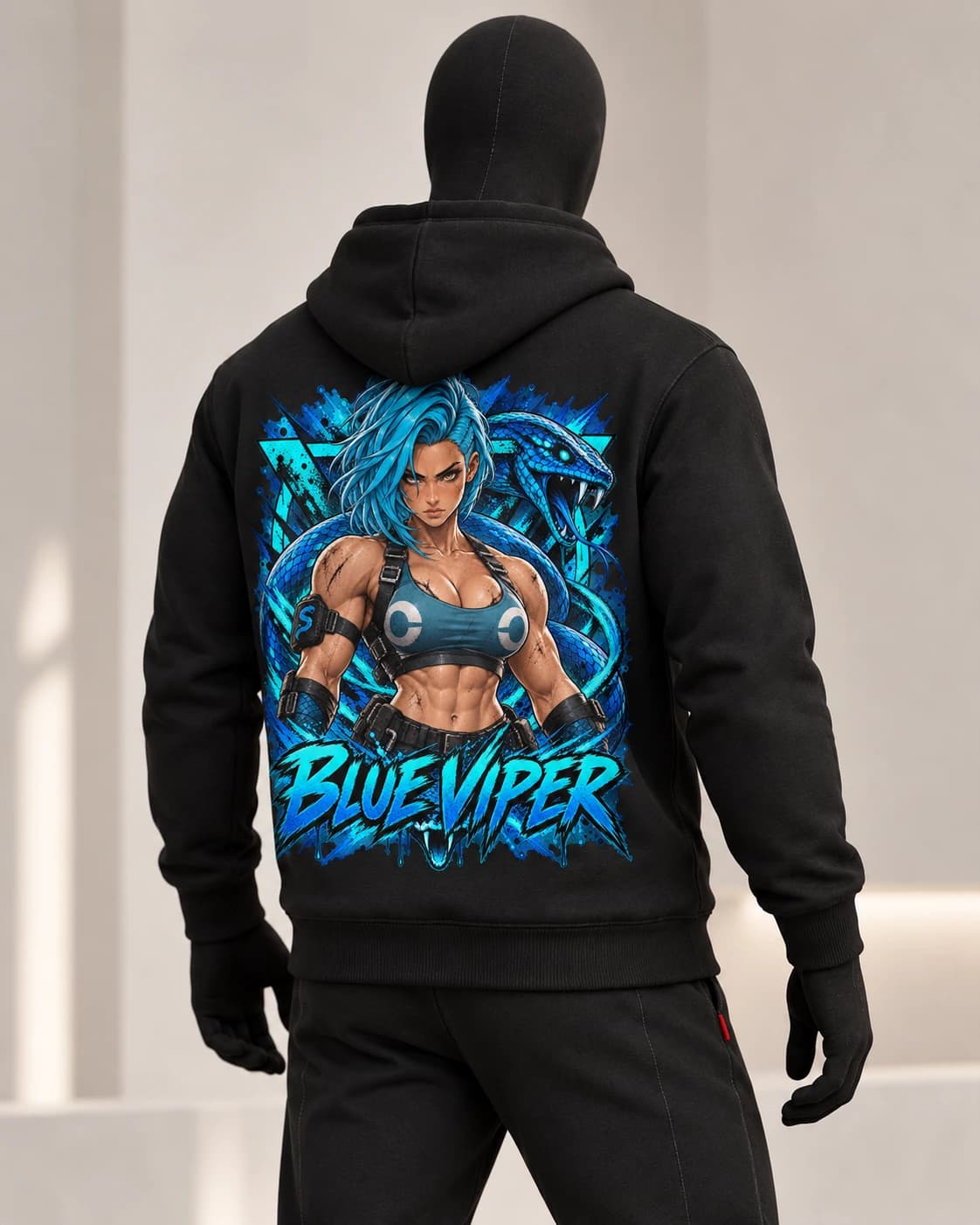 Blue Viper · Gymrats Dark Series · Black · back
