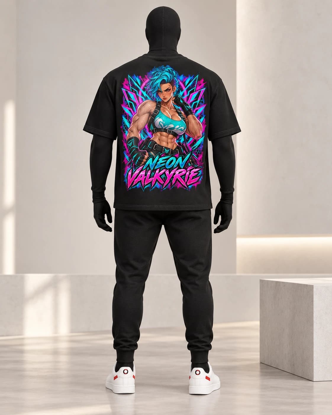 Neon Valkyrie · Gymrats Dark Series · Black · back
