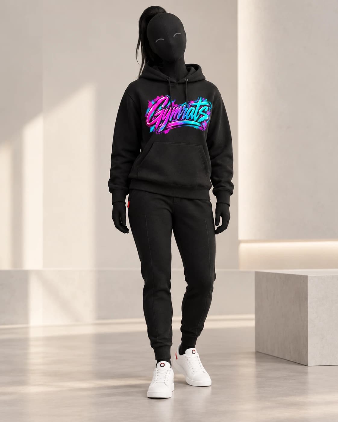 Neon Valkyrie · Gymrats Dark Series · Black · front