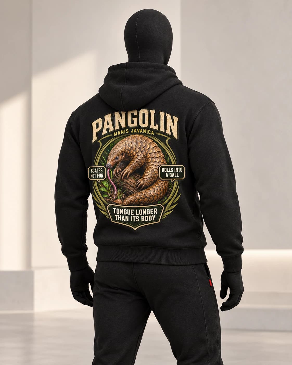 Pangolin · Stranger Animals · Black · back