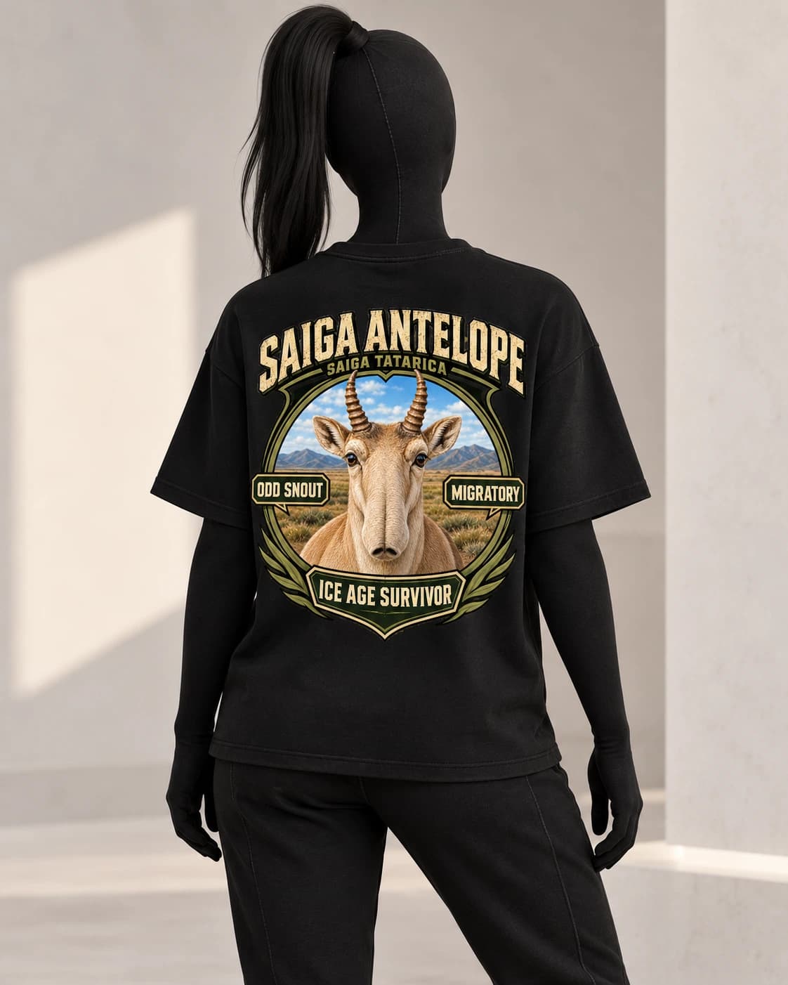 Saiga Antelope · Stranger Animals · Black · back
