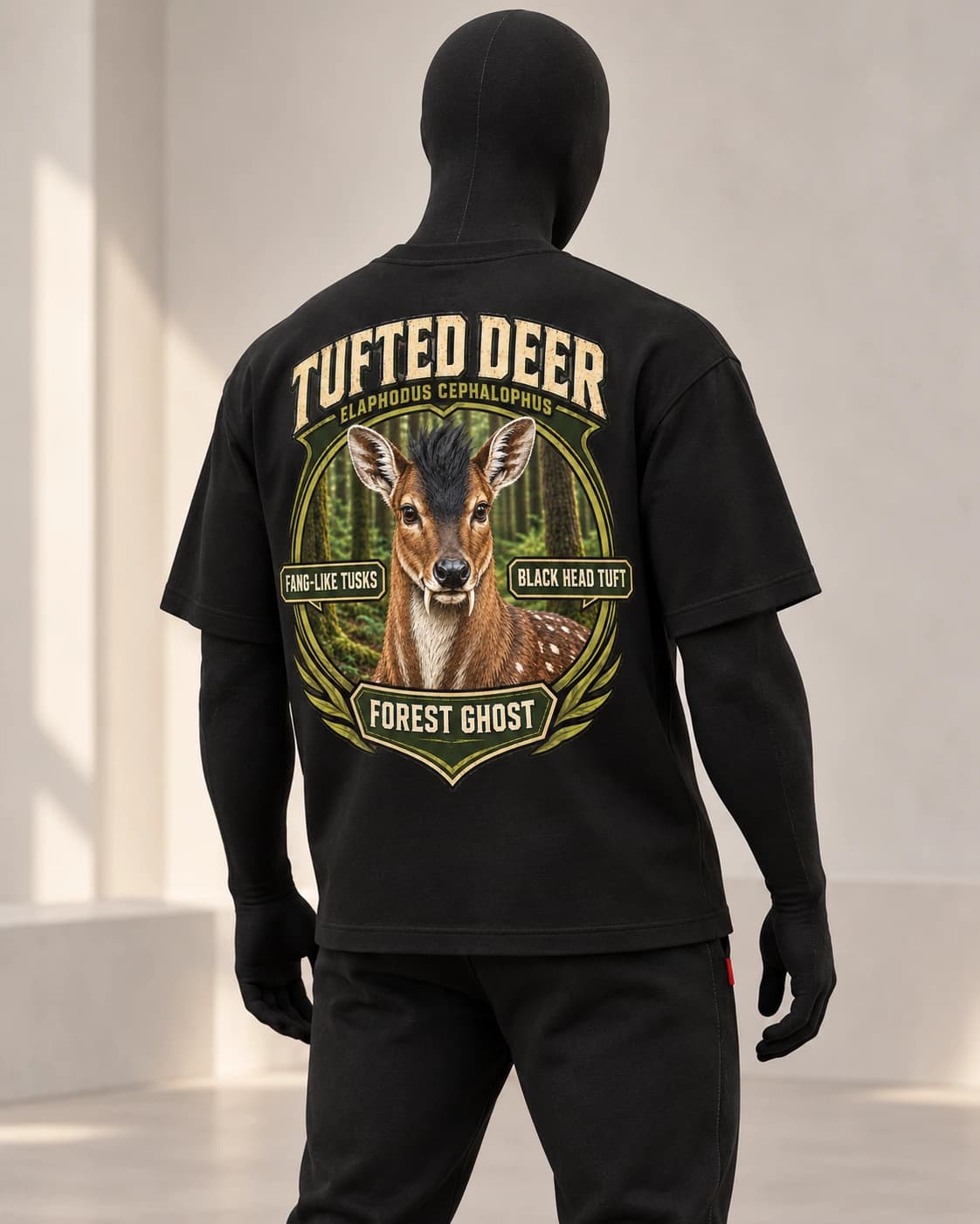 Tufted Deer · Stranger Animals · Black · back