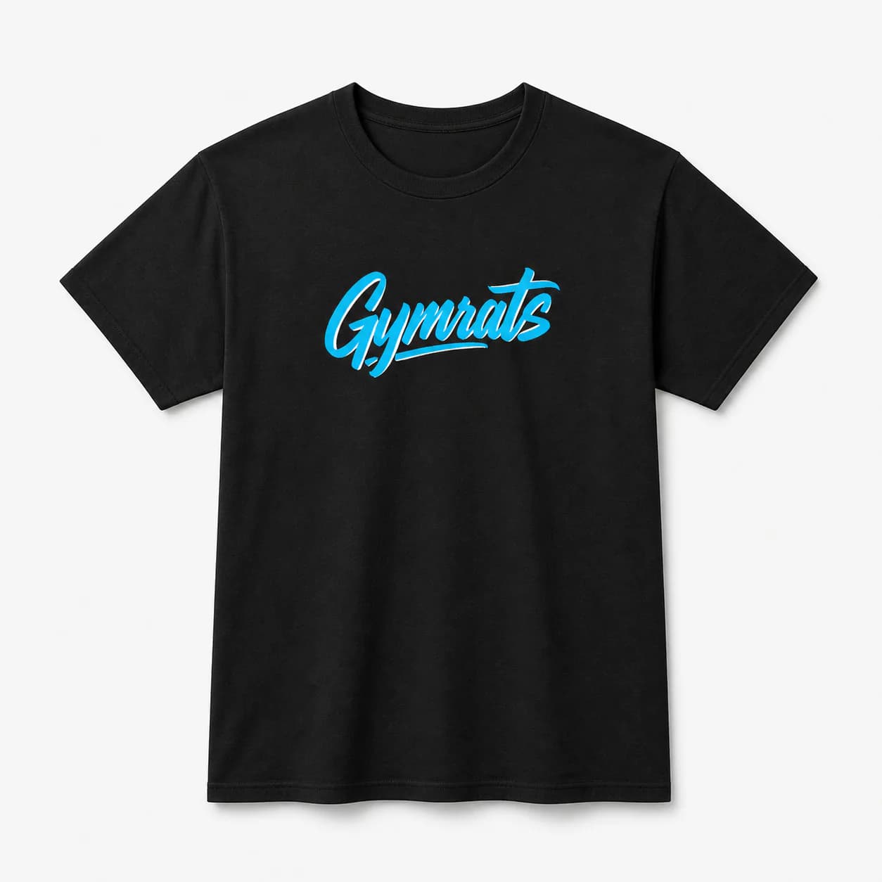 Blue Viper black cotton tee garment front mockup