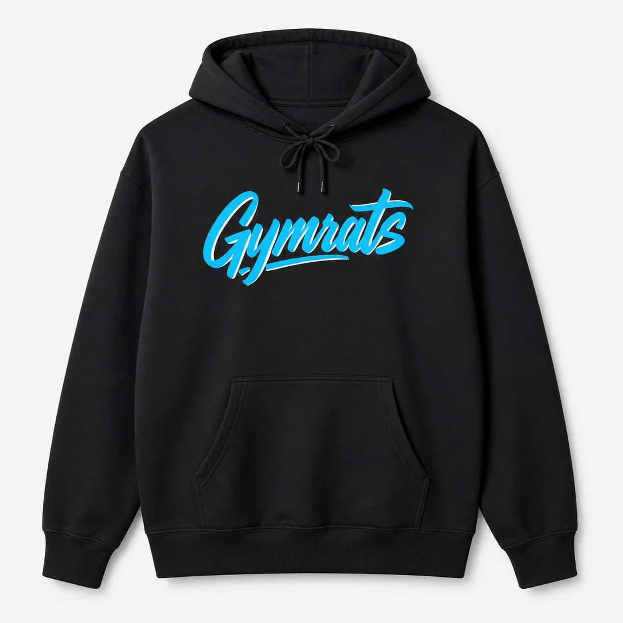Blue Viper black hoodie garment front mockup