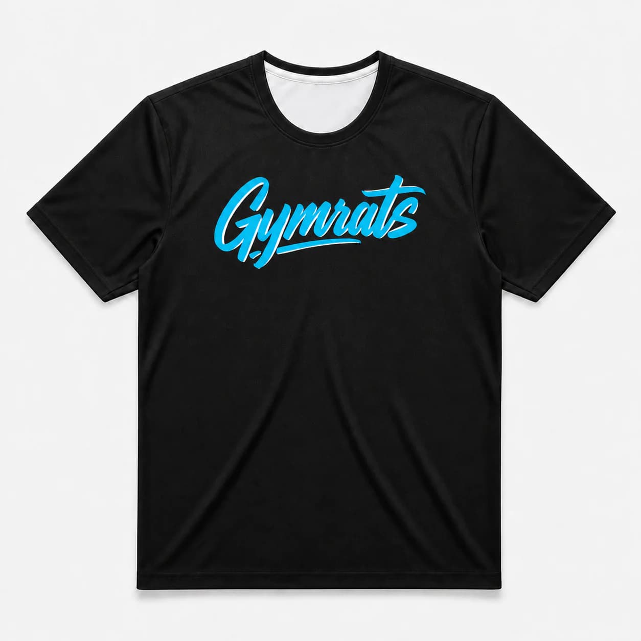Blue Viper black performance tee garment front mockup