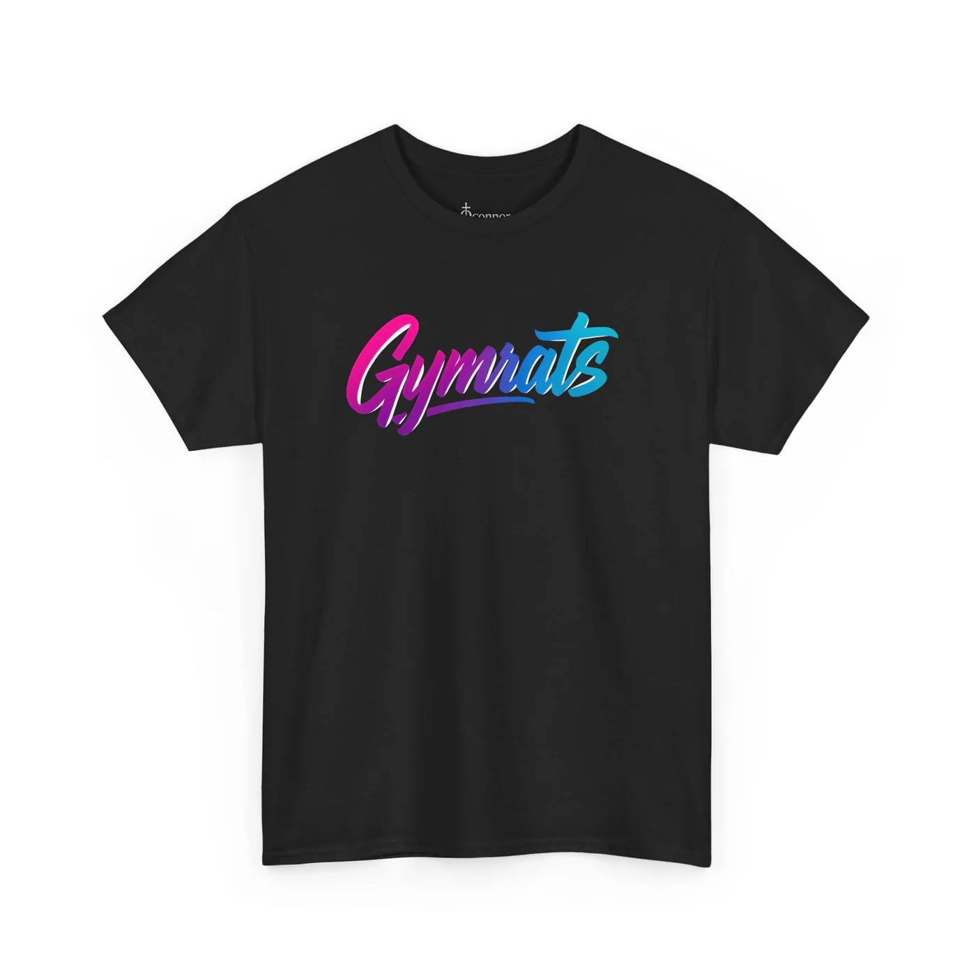 Candy Crusher black cotton tee garment front mockup