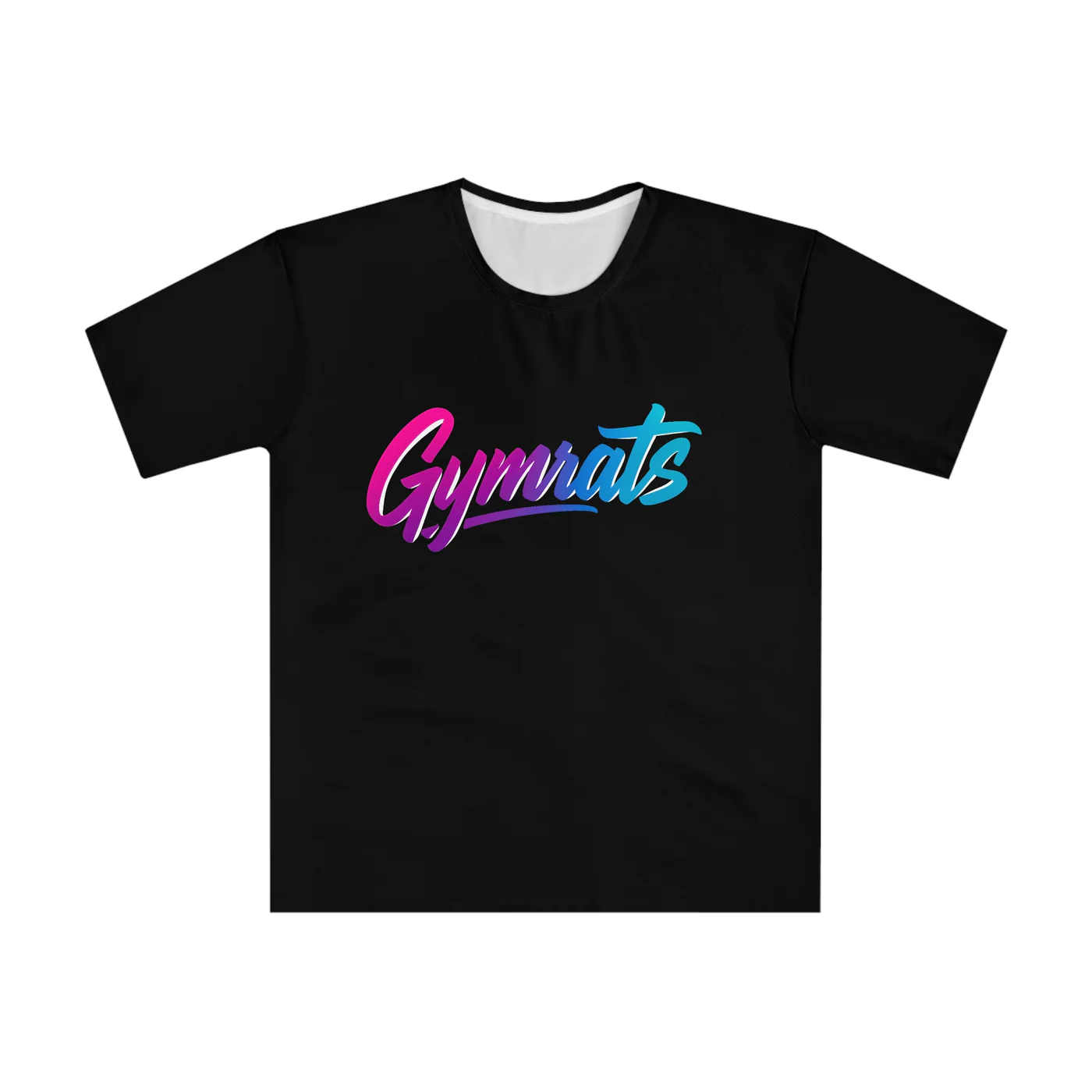 Candy Crusher black performance tee garment front mockup