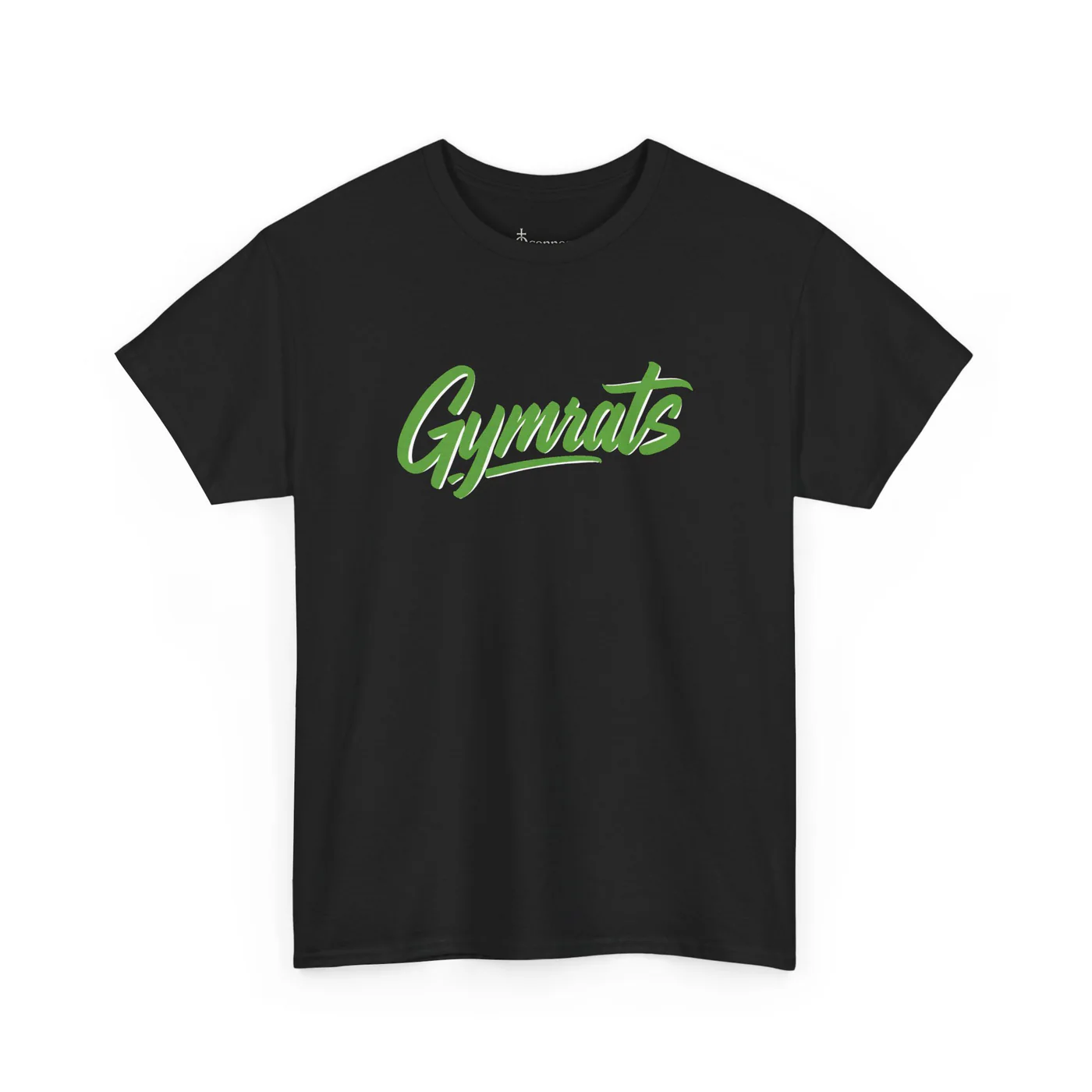 Emerald Beast black cotton tee garment front mockup