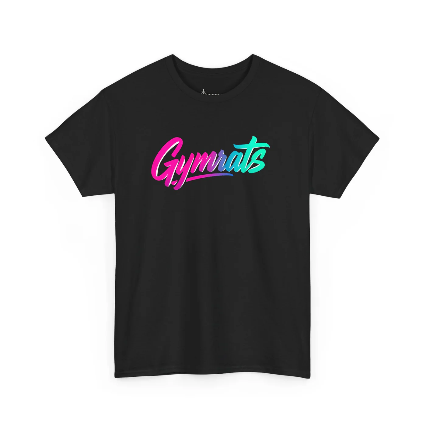 Golden Claw black cotton tee garment front mockup