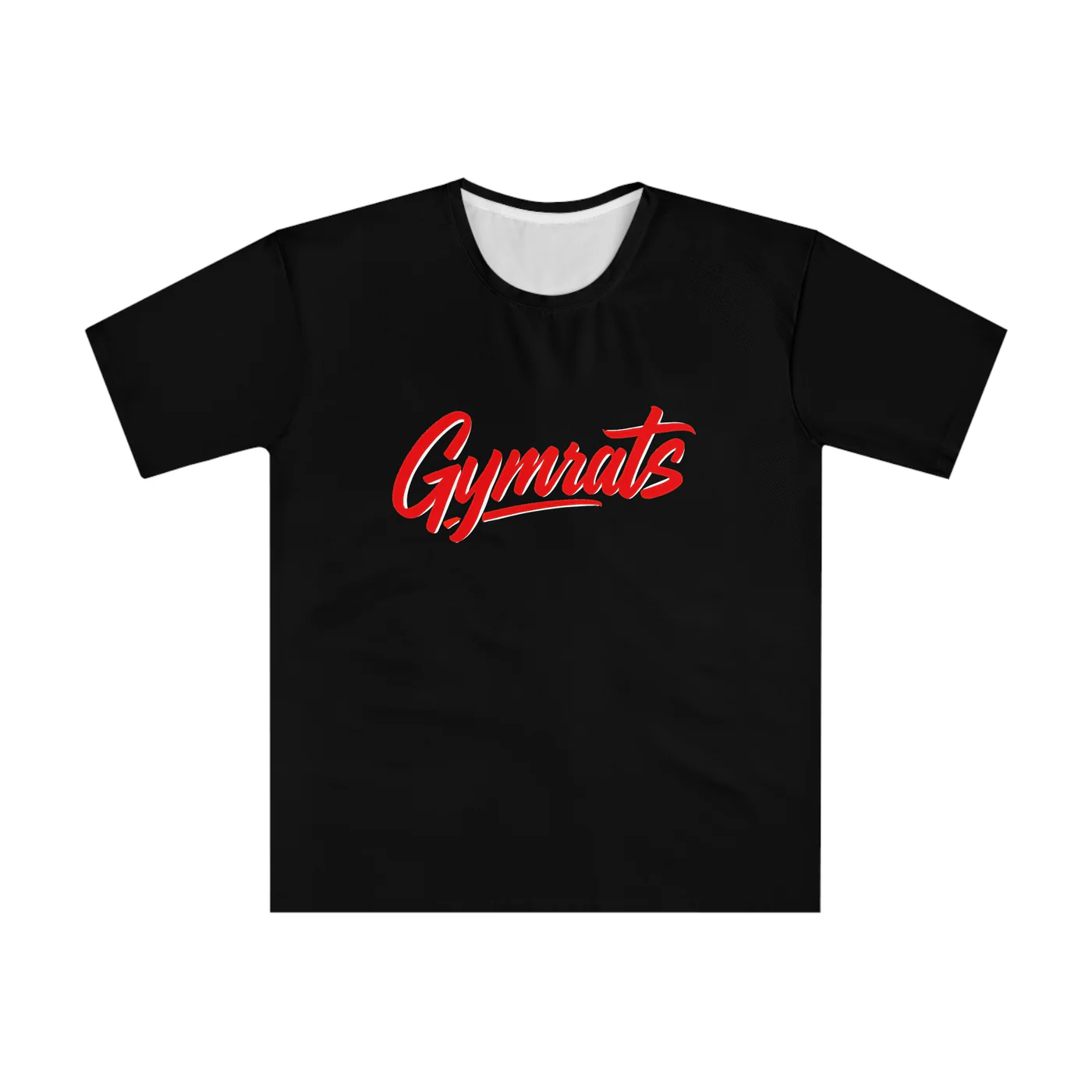 Red Venom black performance tee garment front mockup