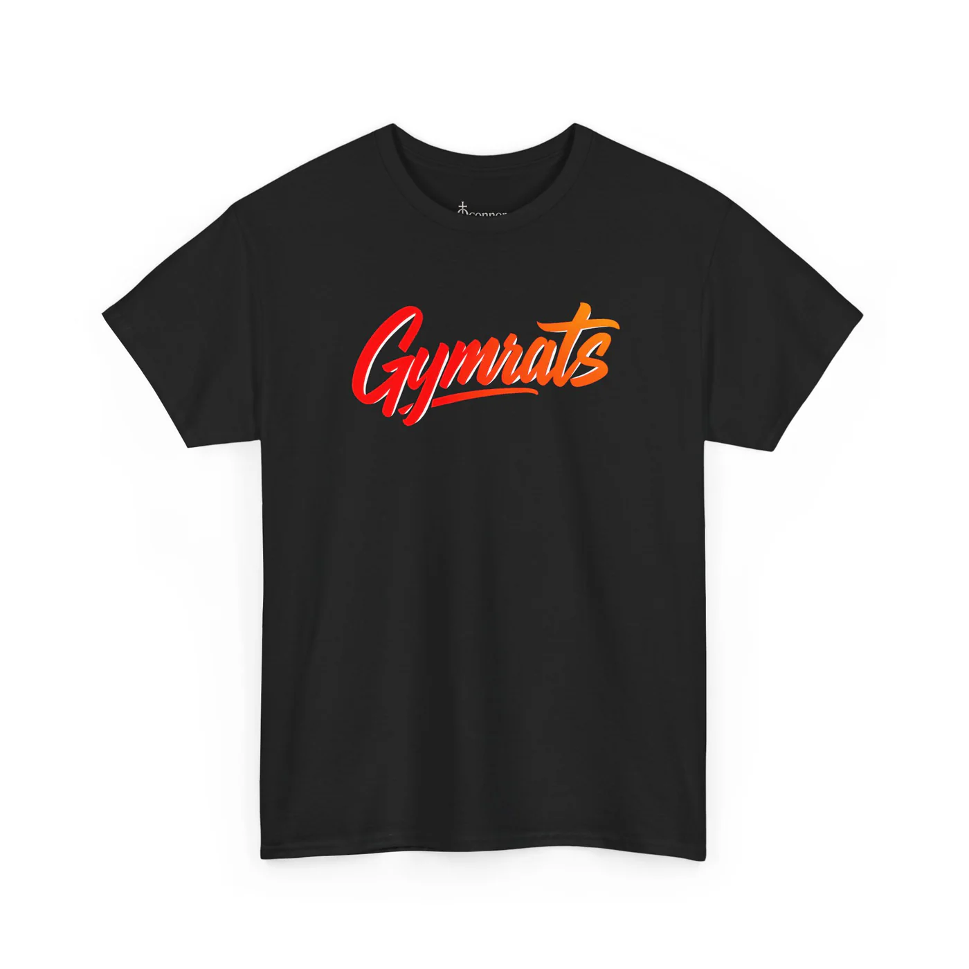 Wild Ember black cotton tee garment front mockup