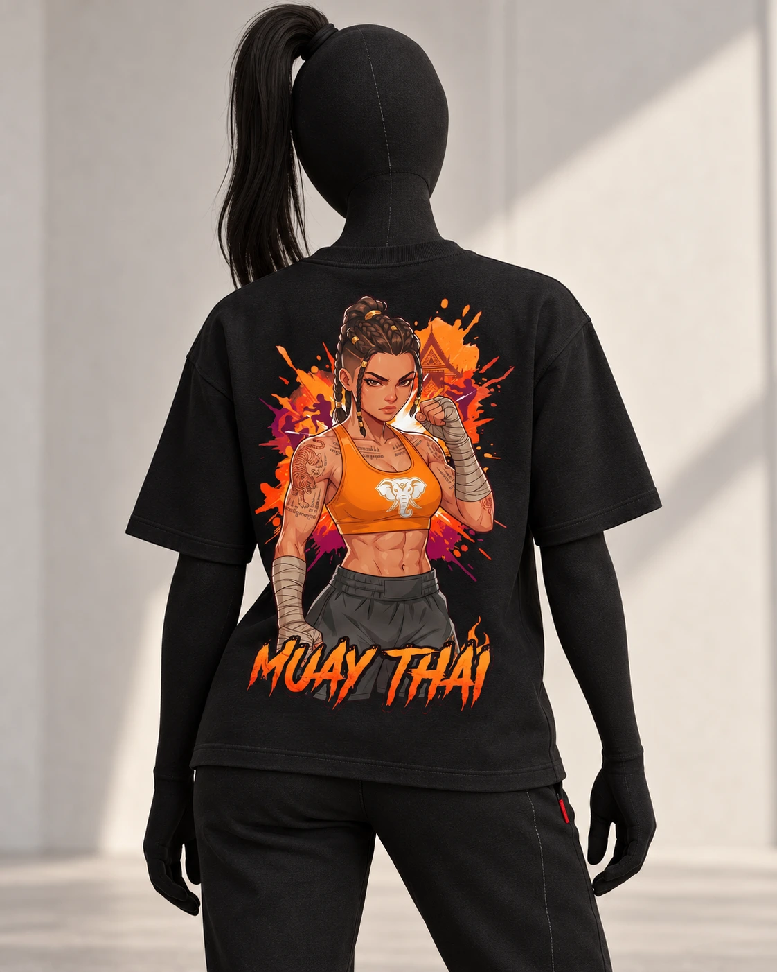 Muay Thai · Fighters · Black · back