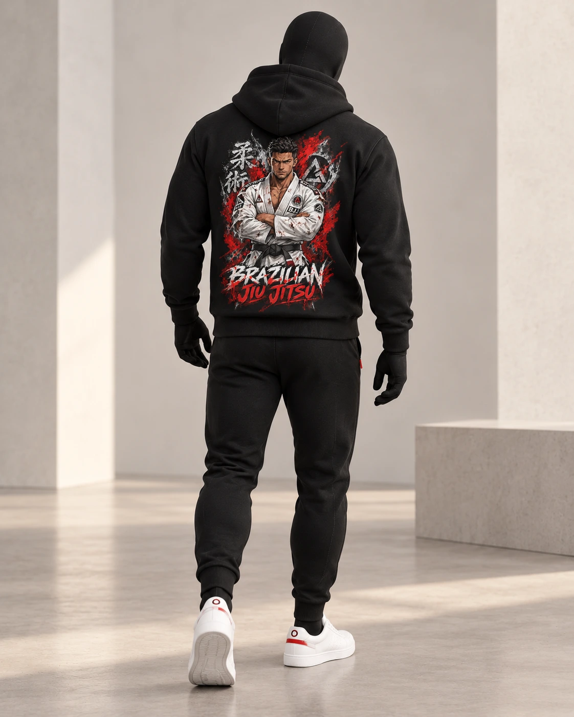 BJJ · Fighters Dark Series · Black · back