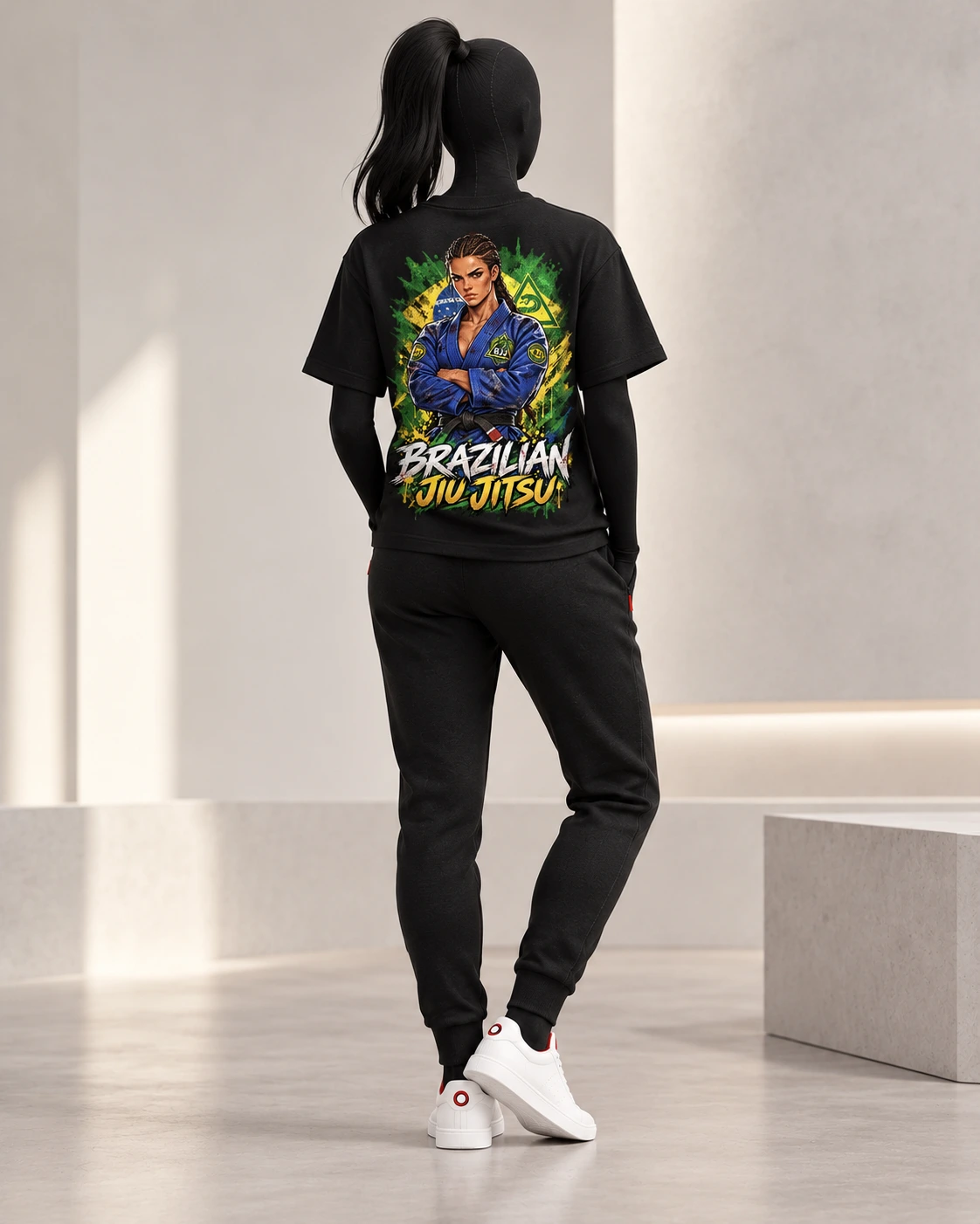BJJ · Fighters Dark Series · Black · back