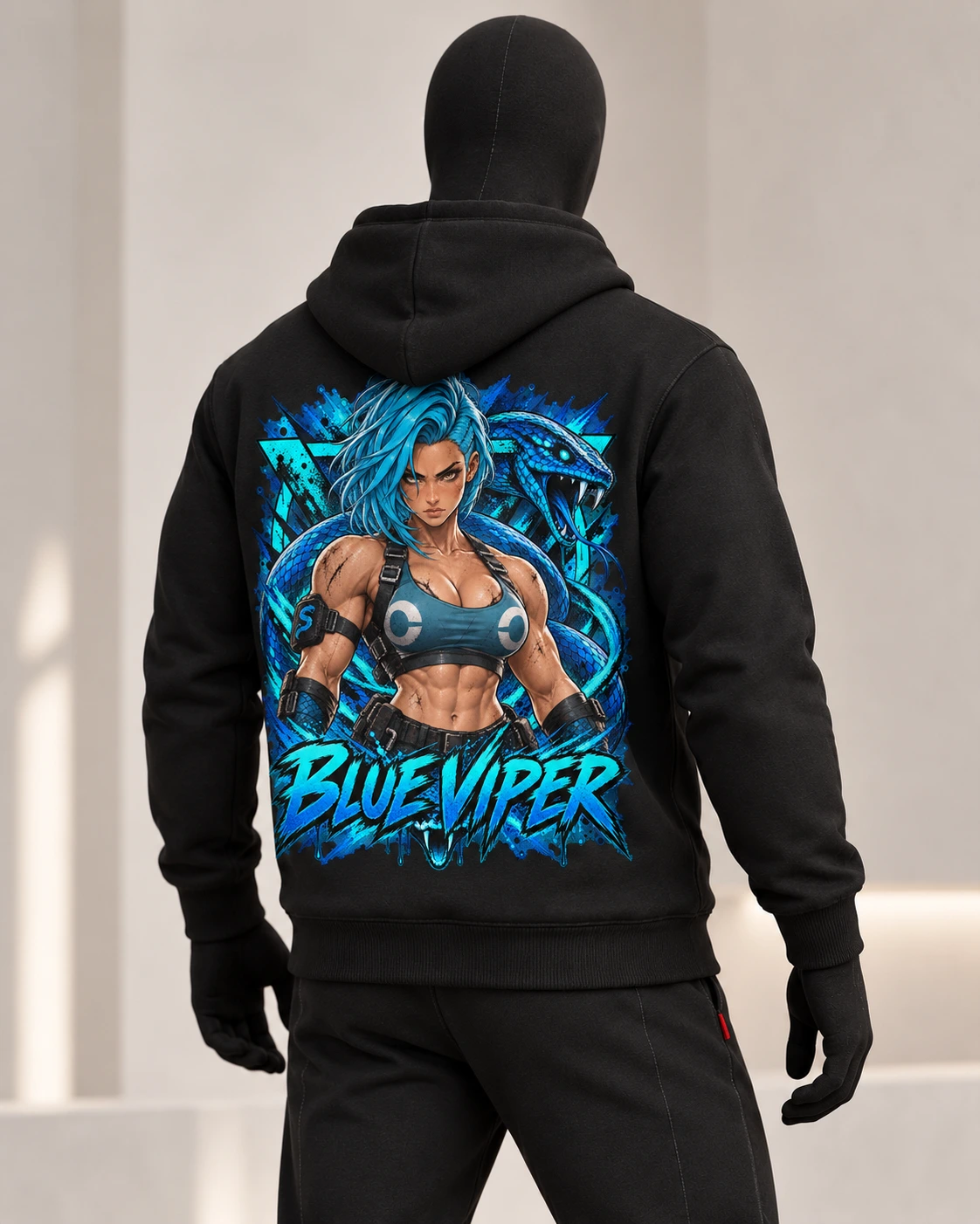 Blue Viper · Gymrats Dark Series · Black · back