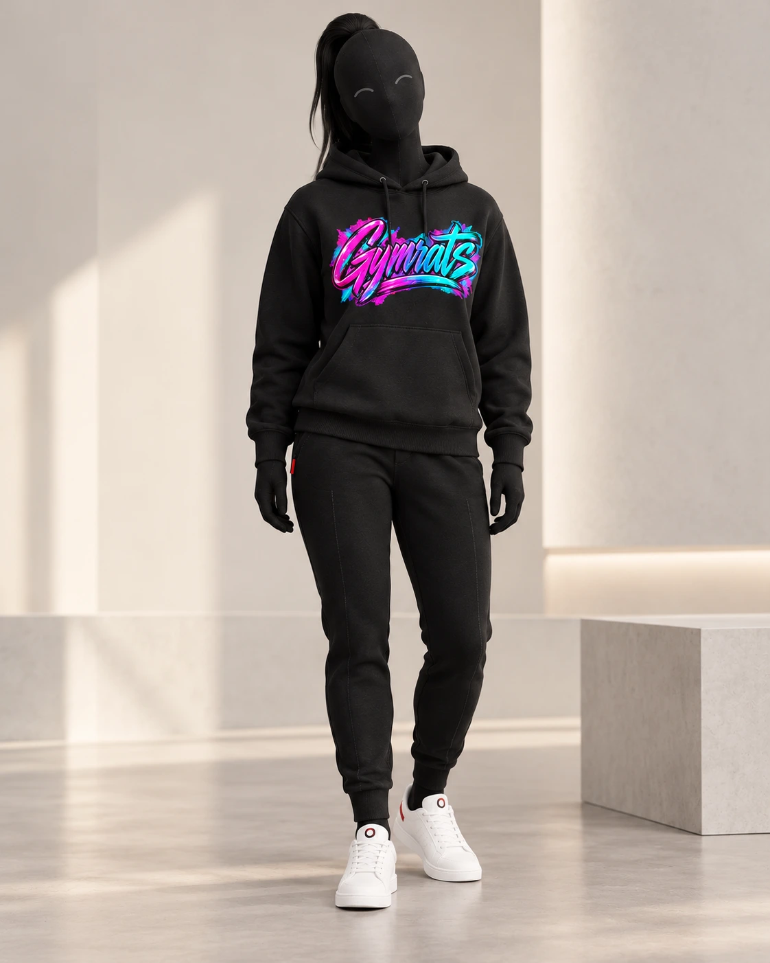 Neon Valkyrie · Gymrats Dark Series · Black · front
