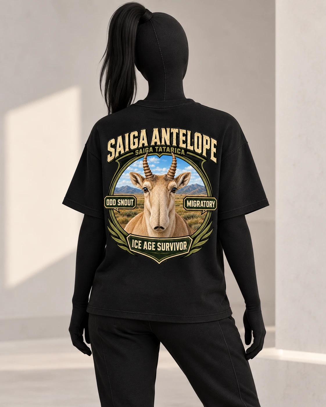 Saiga Antelope · Stranger Animals · Black · back