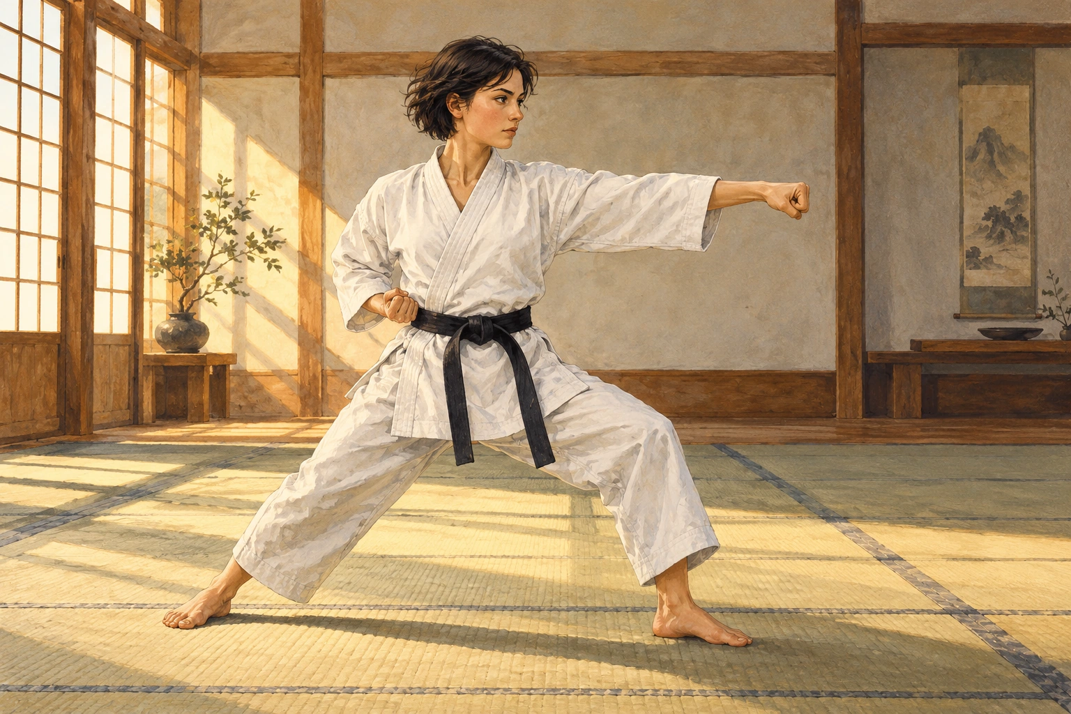 Kata and kumite: two ways of working on karate