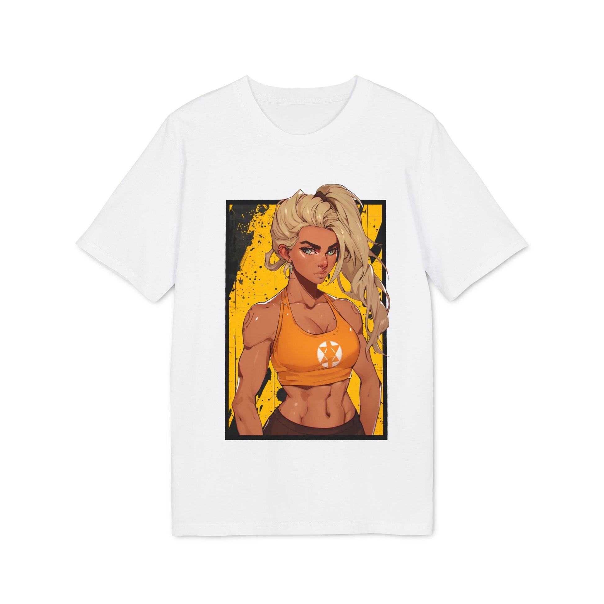 💛 Blonde Fury 🔥 - Frontprint — anime-inspired urban streetwear image