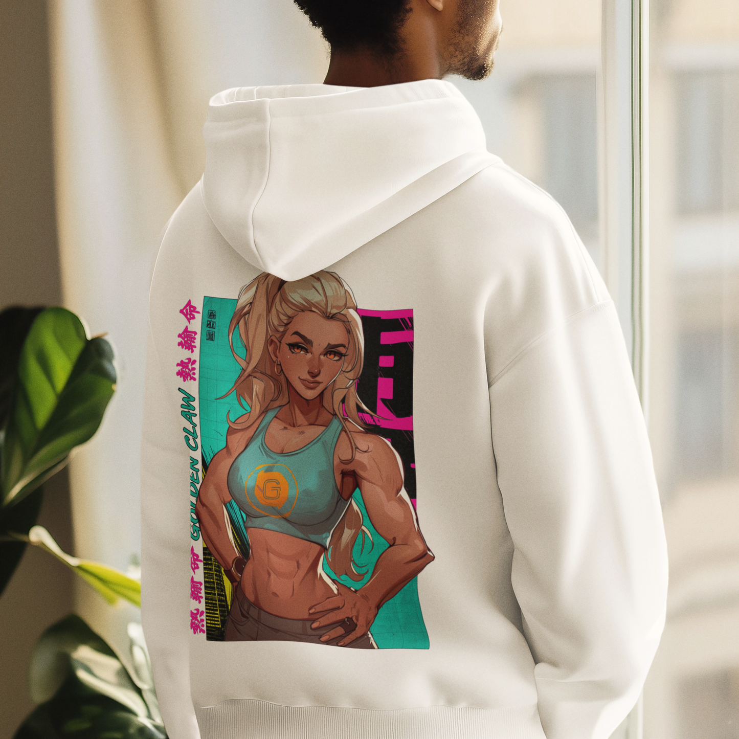 Golden Claw – Neon Valkyrie – Hoodie premium unisexe streetwear & fitness