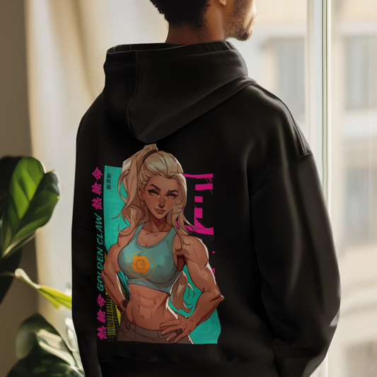Golden Claw – Neon Valkyrie – Hoodie premium unisexe streetwear & fitness
