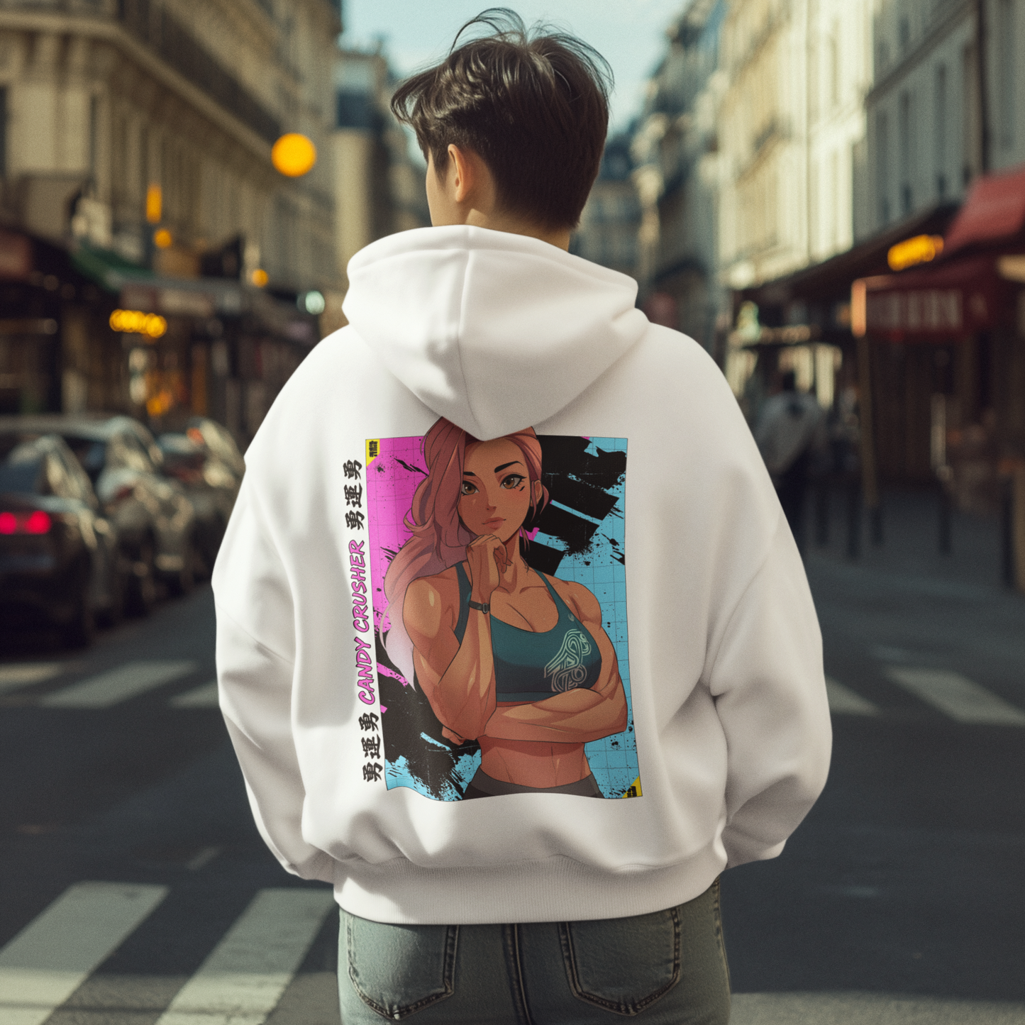 Candy Crusher – Hoodie premium unisexe streetwear & fitness