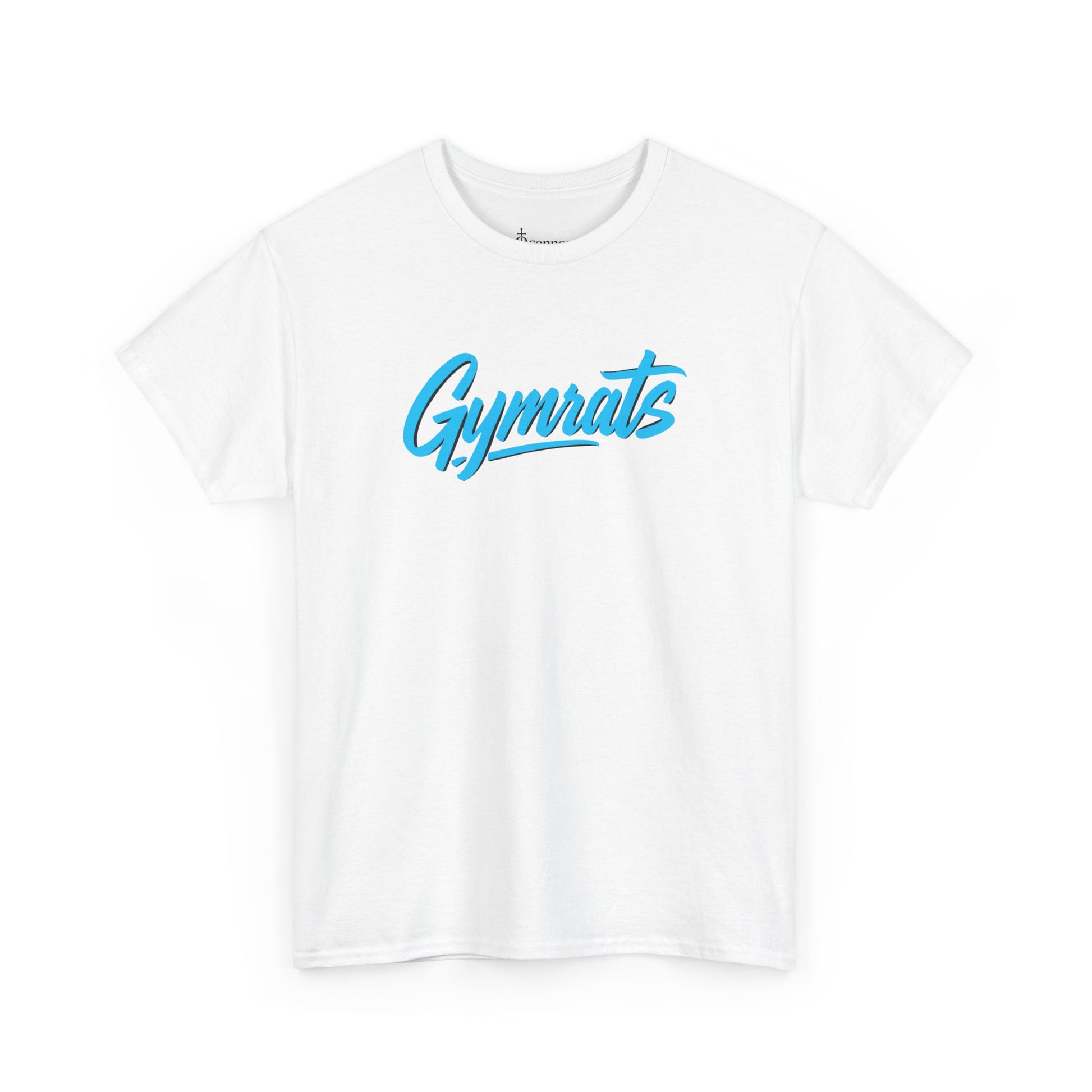 Blue Viper cotton t-shirt front view white with Gymrats logo - anime gym apparel