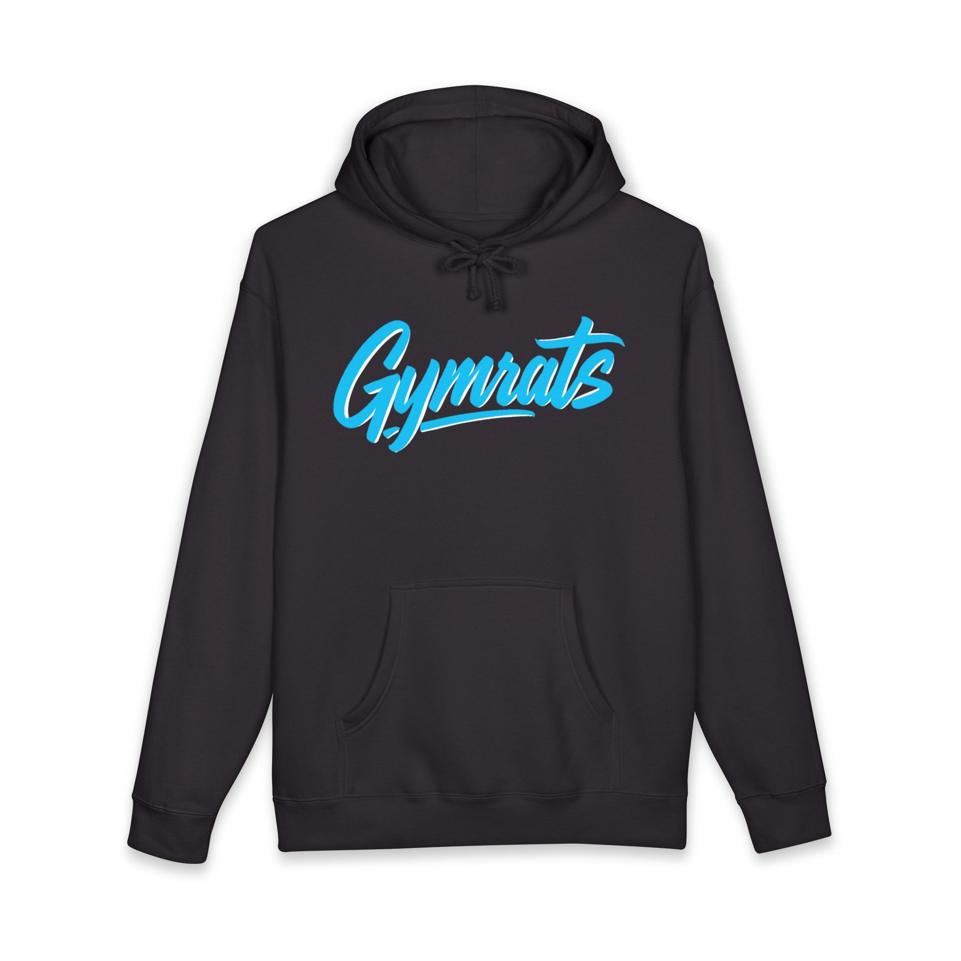 Blue Viper hoodie front view black with Gymrats logo - anime gym apparel