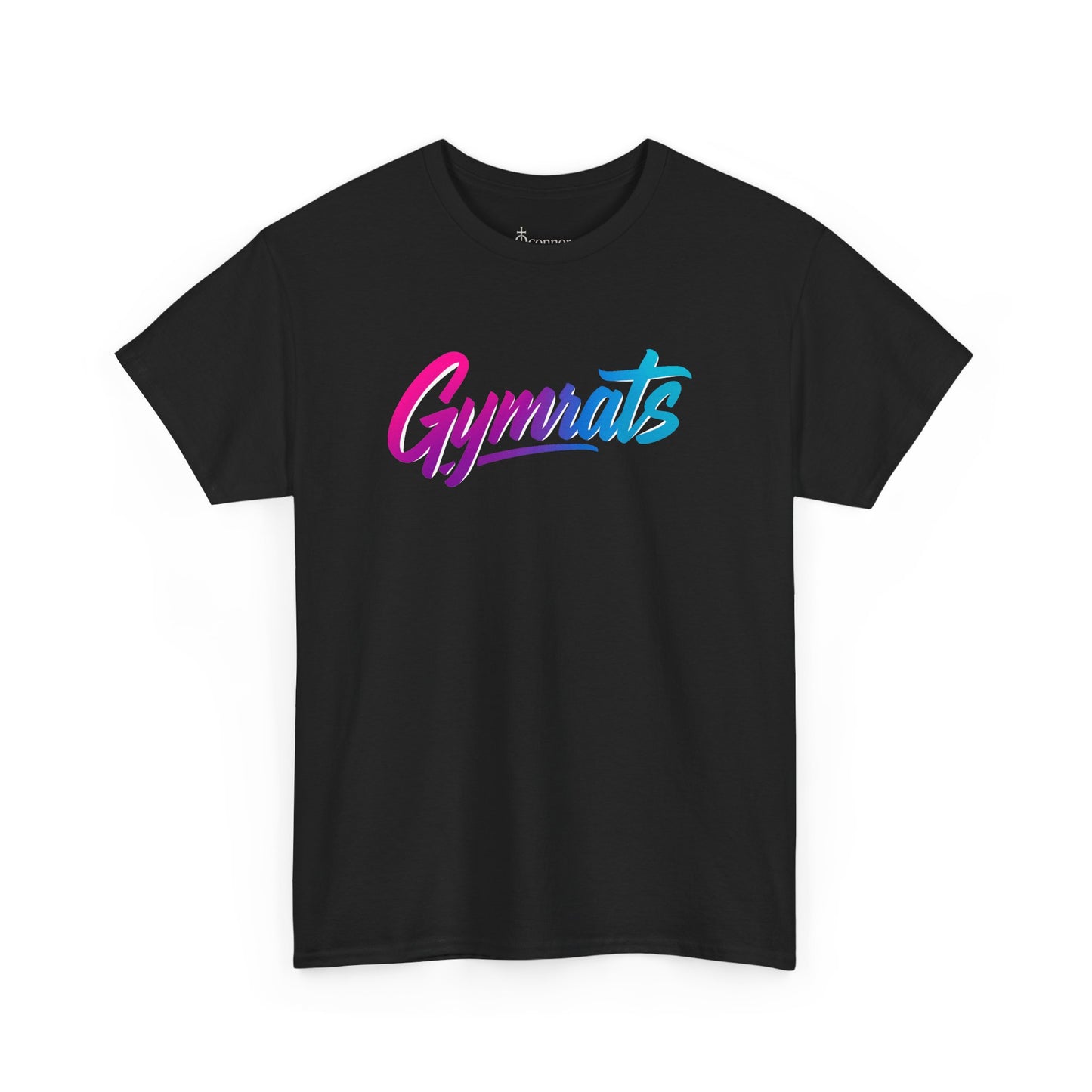 Candy Crusher cotton t-shirt front view black with Gymrats logo - anime gym apparel