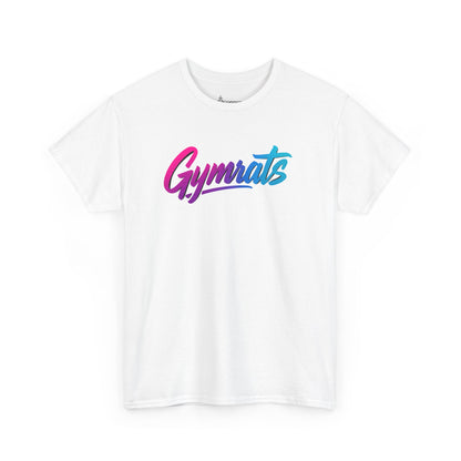 Candy Crusher cotton t-shirt front view white with Gymrats logo - anime gym apparel