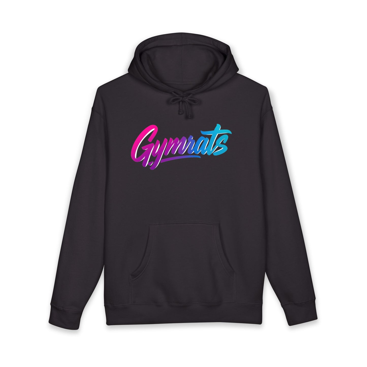 Candy Crusher hoodie front view black with Gymrats logo - anime gym apparel