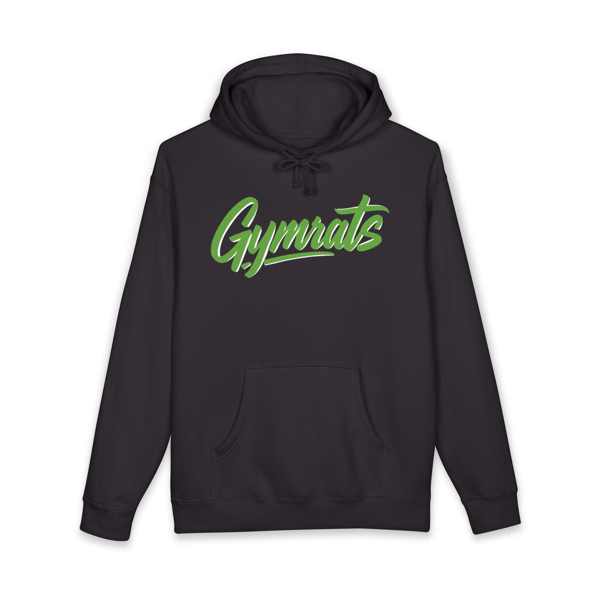 Emerald Beast hoodie front view black with Gymrats logo - anime gym apparel