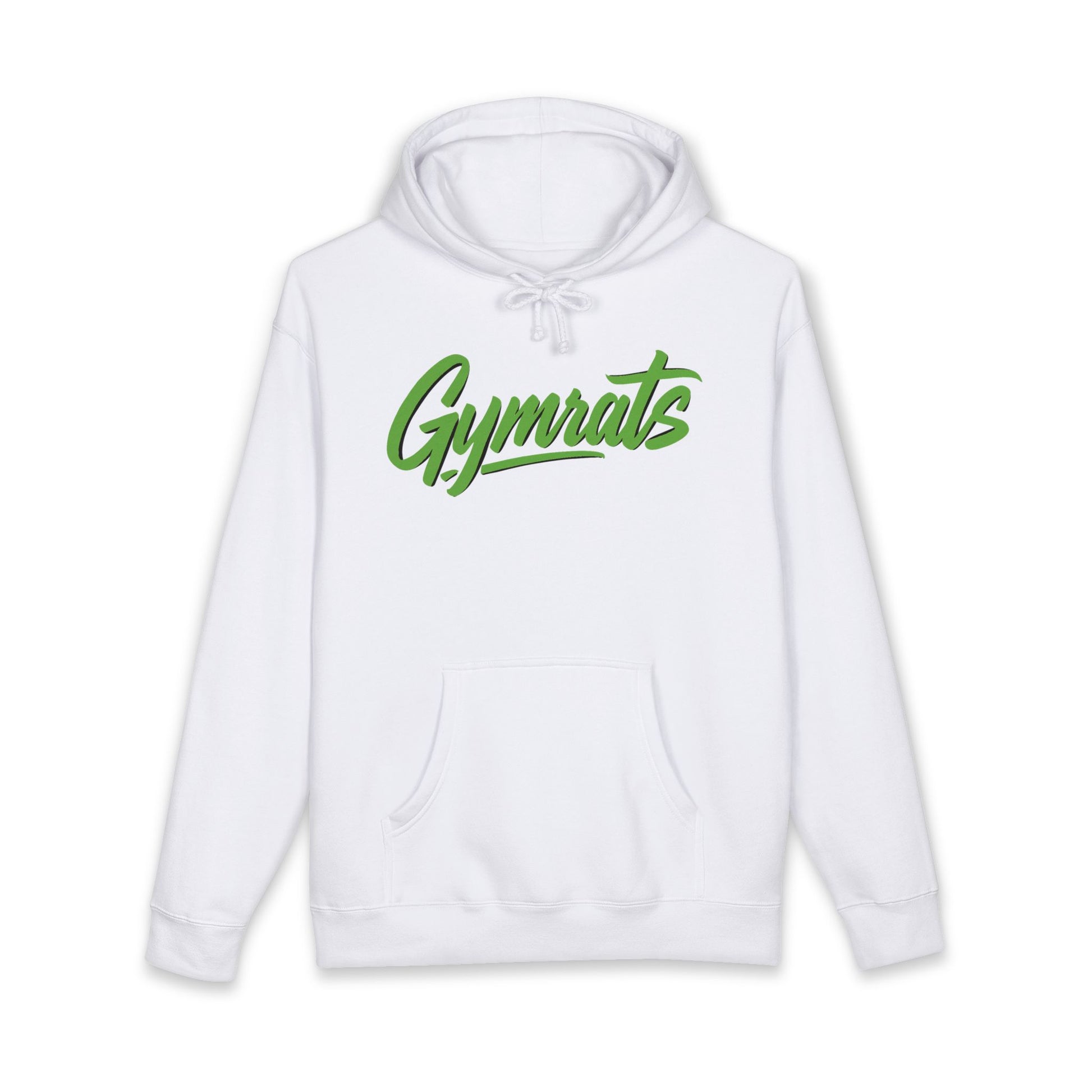 Emerald Beast hoodie front view white with Gymrats logo - anime gym apparel