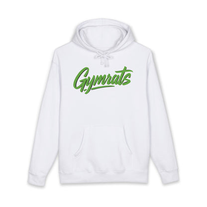 Emerald Beast hoodie front view white with Gymrats logo - anime gym apparel