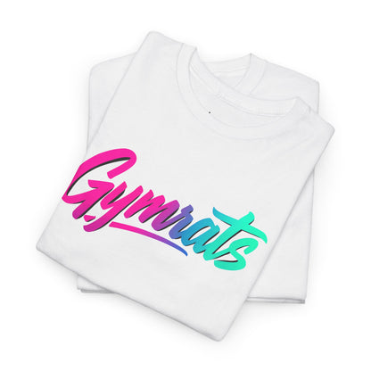 Golden Claw folded white cotton t-shirt showing Gymrats collection logo