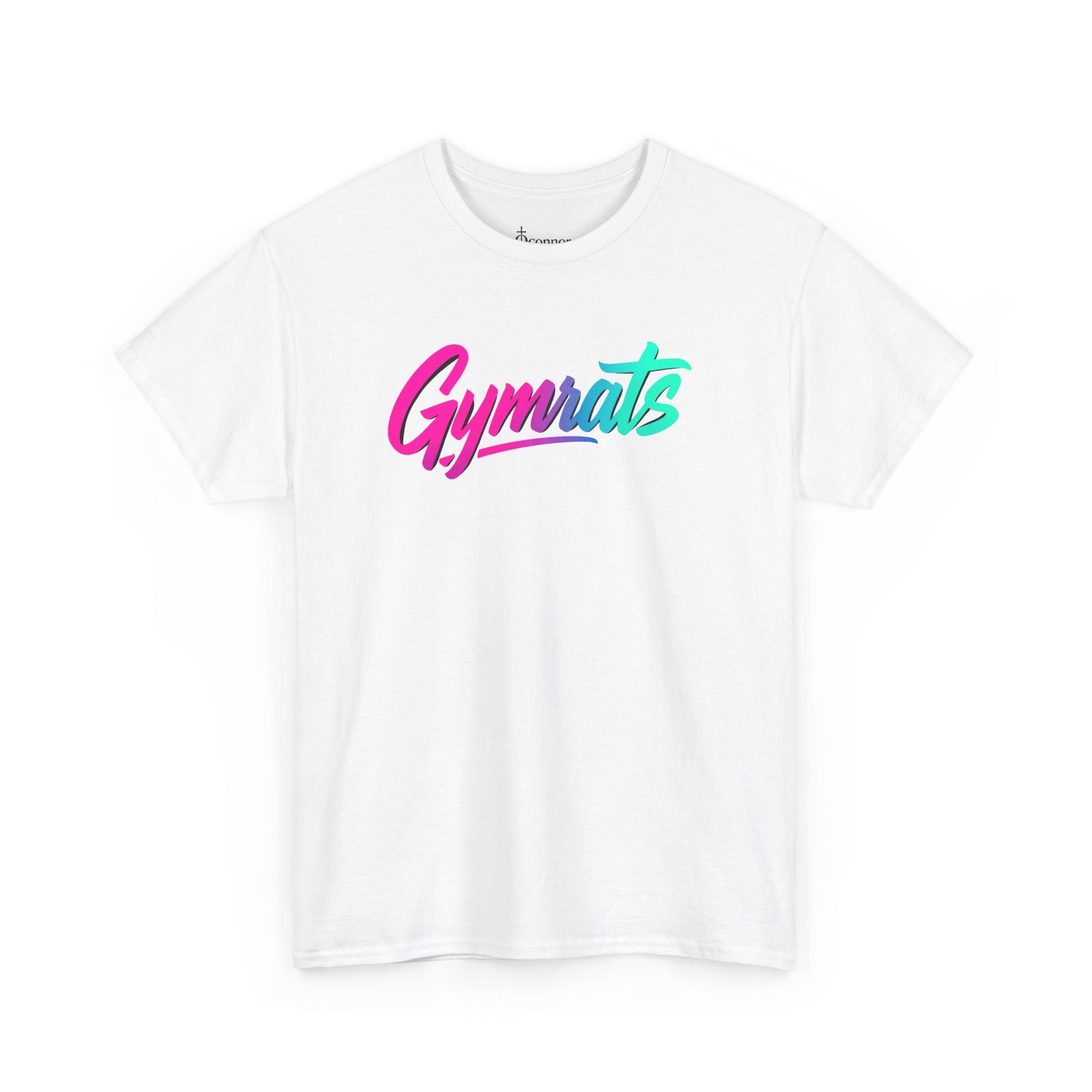Golden Claw cotton t-shirt front view white with Gymrats logo - anime gym apparel