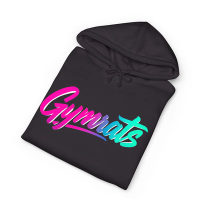Golden Claw folded black hoodie showing Gymrats collection logo