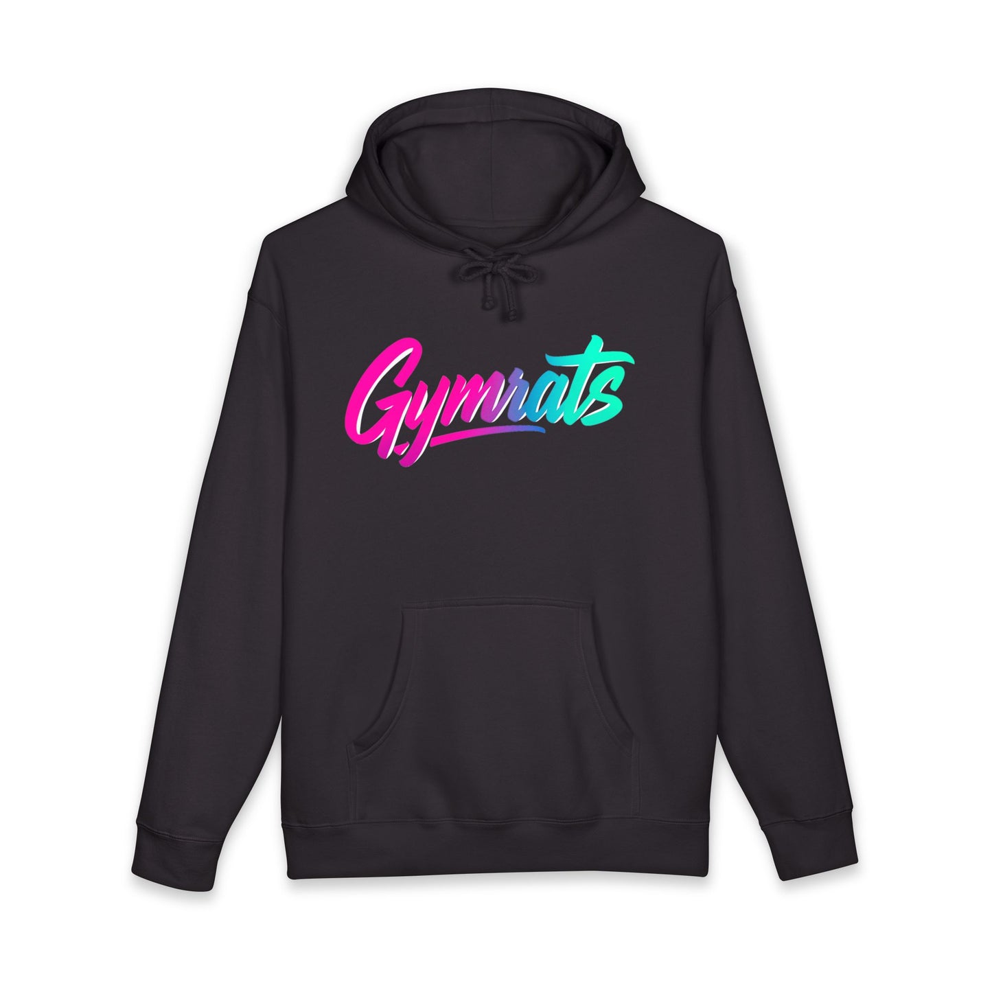 Golden Claw hoodie front view black with Gymrats logo - anime gym apparel