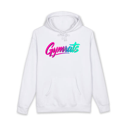 Golden Claw hoodie front view white with Gymrats logo - anime gym apparel