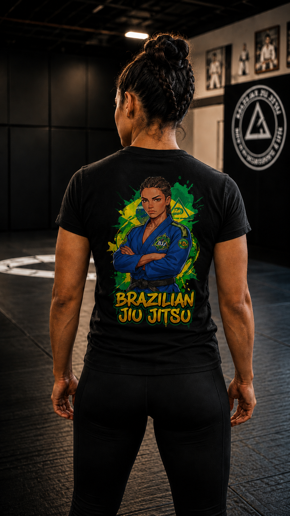 Women wearing Brazilian Jiu Jitsu anime cotton-tee - O'Connor Fighters collection