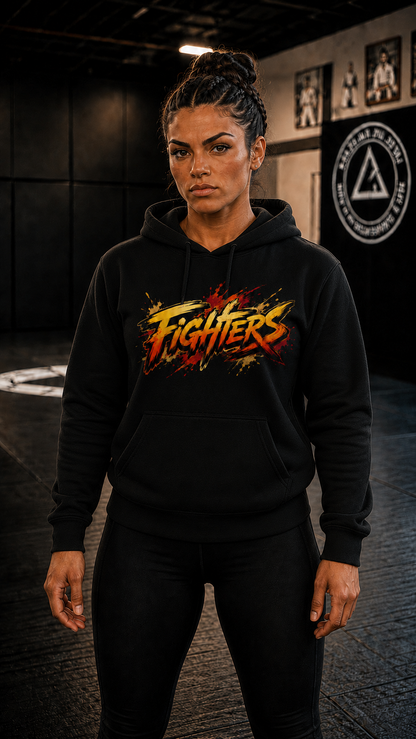 Women wearing Brazilian Jiu Jitsu anime hoodie - O'Connor Fighters collection