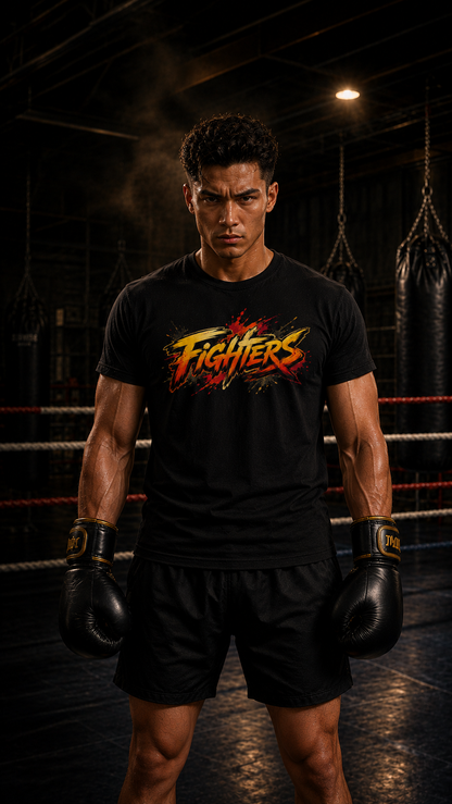 Men wearing Boxing anime cotton-tee - O'Connor Fighters collection
